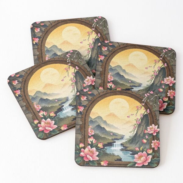 Item preview, Vintage Floral Arch Landscape designed and sold by Bright Stone .