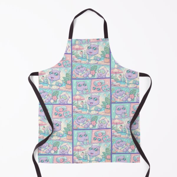 Item preview, Kawaii Spa Hippo Resort Comic Panel designed and sold by Gift Phrase Studio.