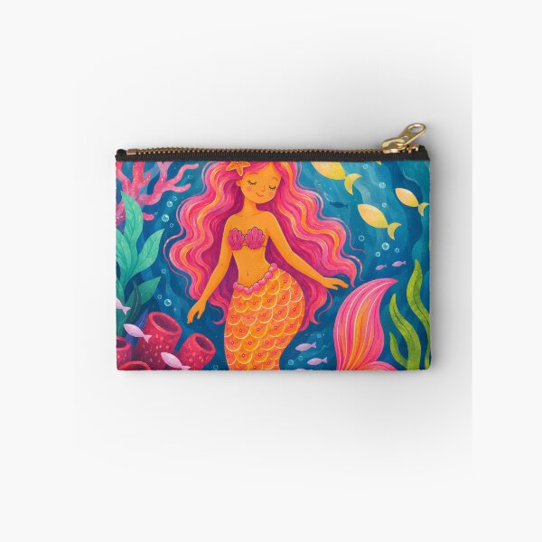 Item preview, Whimsical Mermaid Underwater Illustration | Colorful Ocean Fantasy Art Print for Coastal & Kids Decor designed and sold by vitag.