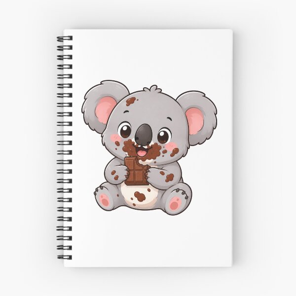 Item preview, Cute Koala Eating Chocolate Kawaii Cartoon Sweet Treat Design designed and sold by Seculinator.