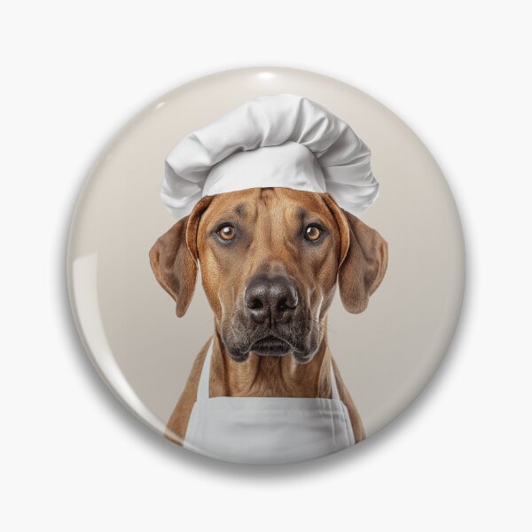 Item preview, Funny Rhodesian Ridgeback Dog Chef Realistic Animal Cooking Humor Art designed and sold by LazyOwlStore.
