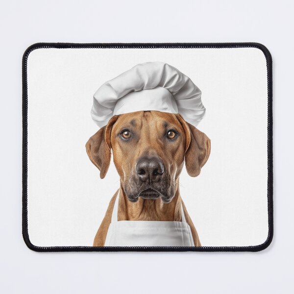 Item preview, Funny Rhodesian Ridgeback Dog Chef Realistic Animal Cooking Humor Art designed and sold by LazyOwlStore.