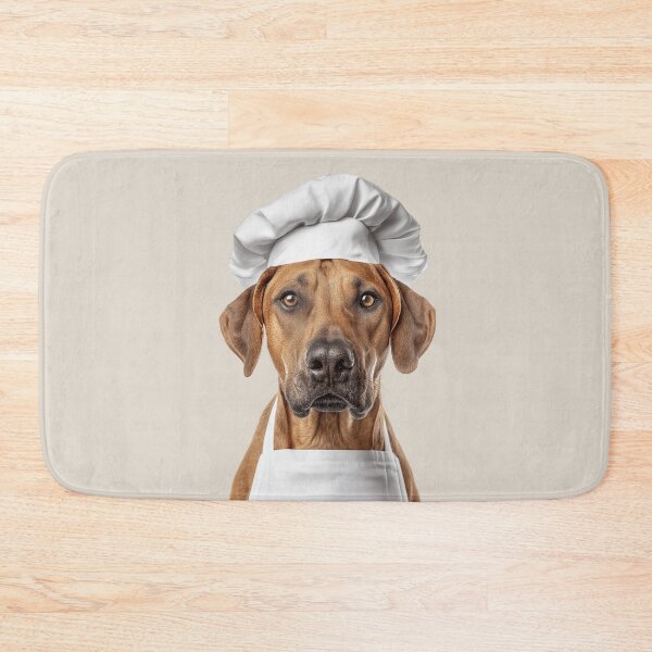 Item preview, Funny Rhodesian Ridgeback Dog Chef Realistic Animal Cooking Humor Art designed and sold by LazyOwlStore.