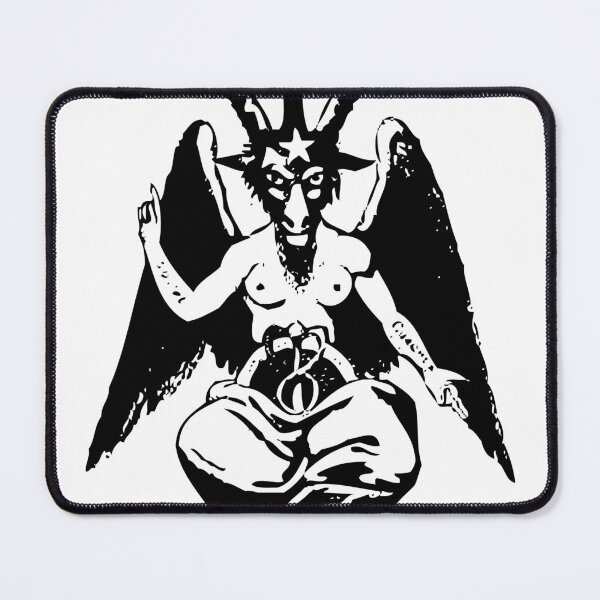 Item preview, Baphomet Occult Woodcut Satanic Goth Art designed and sold by Lilith.3x313 Vault.