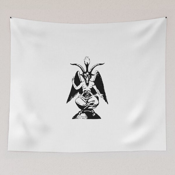 Item preview, Baphomet Occult Woodcut Satanic Goth Art designed and sold by Lilith.3x313 Vault.