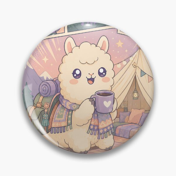 Item preview, Kawaii Glamping Llama Comic Panel designed and sold by Gift Phrase Studio.