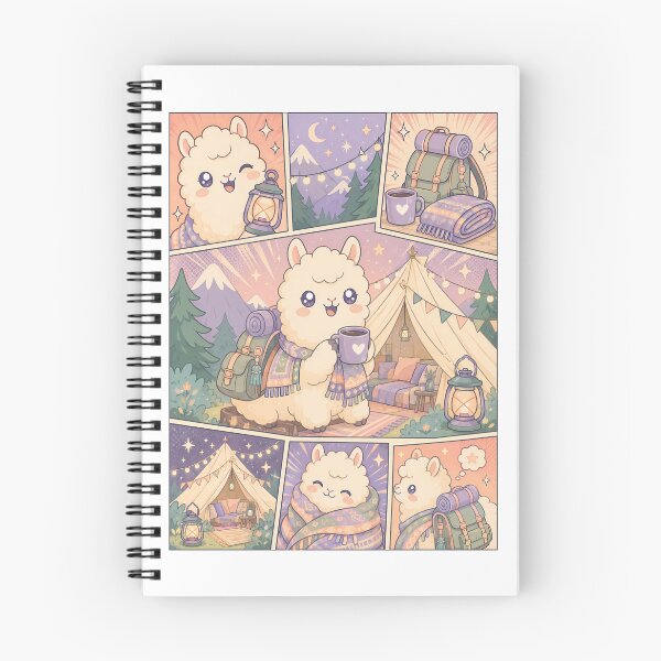 Item preview, Kawaii Glamping Llama Comic Panel designed and sold by Gift Phrase Studio.