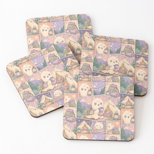 Item preview, Kawaii Glamping Llama Comic Panel designed and sold by Gift Phrase Studio.