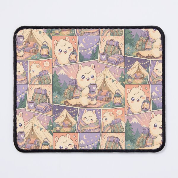 Item preview, Kawaii Glamping Llama Comic Panel designed and sold by Magmashup.