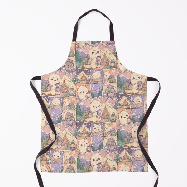 Item preview, Kawaii Glamping Llama Comic Panel designed and sold by Gift Phrase Studio.