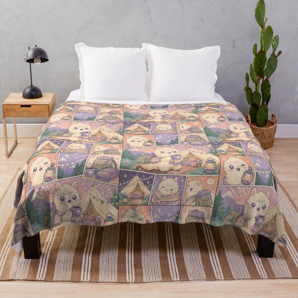 Item preview, Kawaii Glamping Llama Comic Panel designed and sold by Gift Phrase Studio.