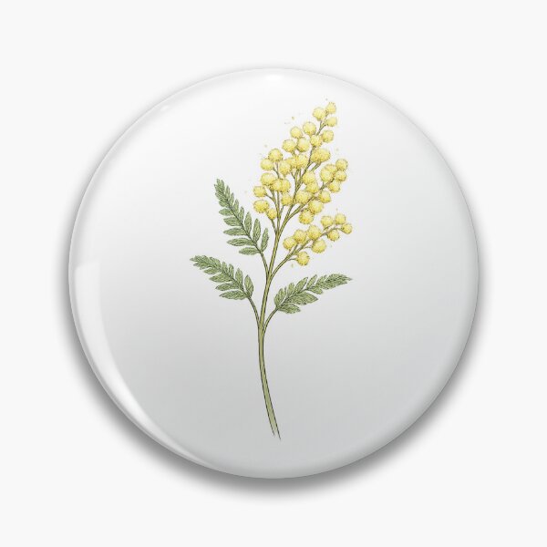 Item preview, Mimosa sprig with delicate yellow blossoms designed and sold by Side Quest Co..