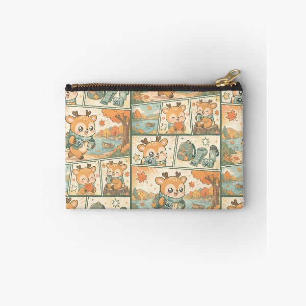 Item preview, Kawaii Autumn Lake Deer Comic Panel designed and sold by Gift Phrase Studio.