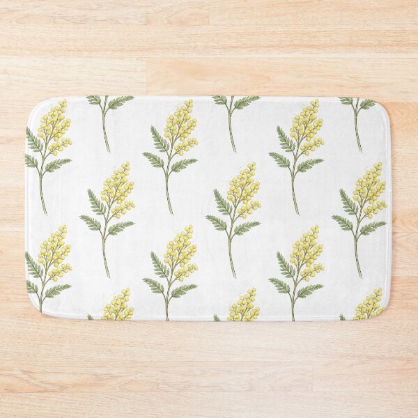 Item preview, Mimosa sprig with delicate yellow blossoms designed and sold by Side Quest Co..