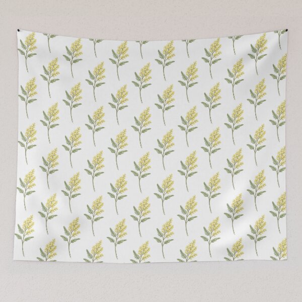 Item preview, Mimosa sprig with delicate yellow blossoms designed and sold by Side Quest Co..