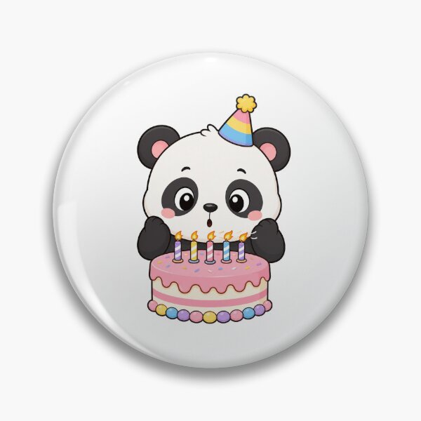 Item preview, Cute Panda Blowing Birthday Candles Kawaii Cartoon Celebration Design designed and sold by Seculinator.