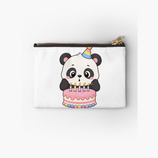 Item preview, Cute Panda Blowing Birthday Candles Kawaii Cartoon Celebration Design designed and sold by Seculinator.