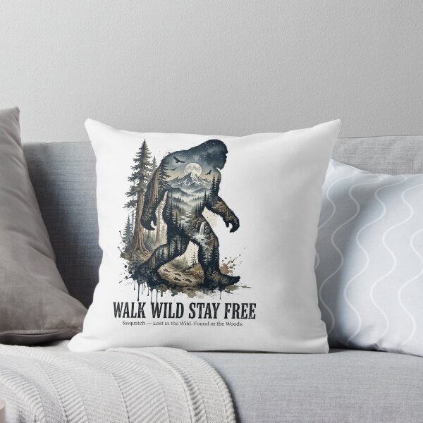 Item preview, Walk Wild Stay Free Bigfoot Design designed and sold by Tiffany Roy.