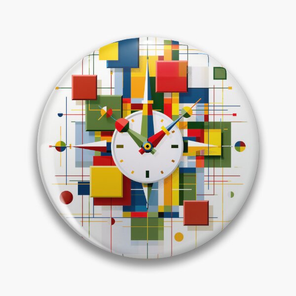Item preview, Abstract clock geometric design art designed and sold by TanyaLovus.