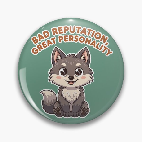 Item preview, cute wolf designed and sold by North Thread.
