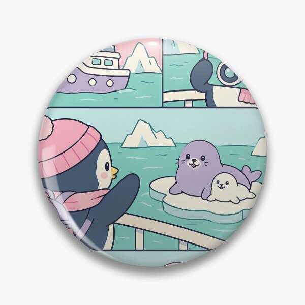 Item preview, Kawaii Polar Bear Beach Ice Cream Comic Panel designed and sold by Magmashup.
