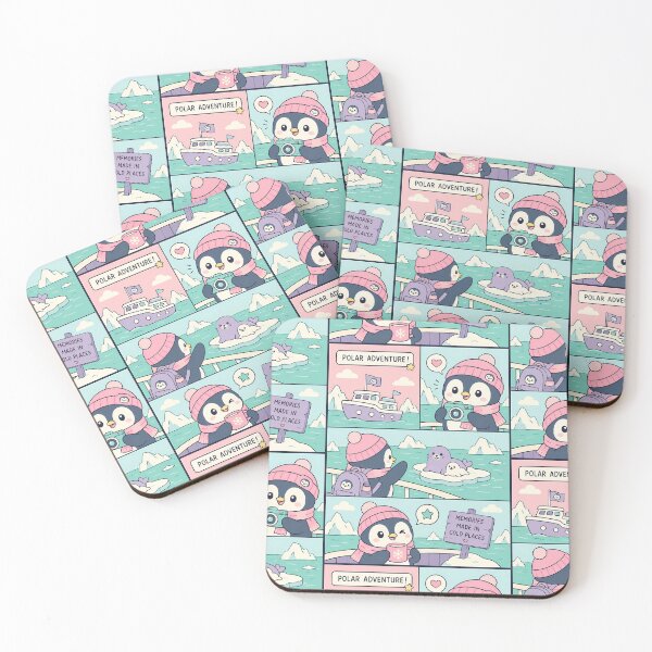 Item preview, Kawaii Polar Bear Beach Ice Cream Comic Panel designed and sold by Magmashup.