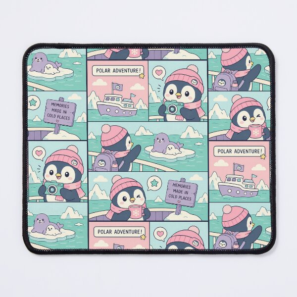 Item preview, Kawaii Polar Bear Beach Ice Cream Comic Panel designed and sold by Magmashup.