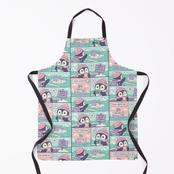 Item preview, Kawaii Polar Bear Beach Ice Cream Comic Panel designed and sold by Gift Phrase Studio.