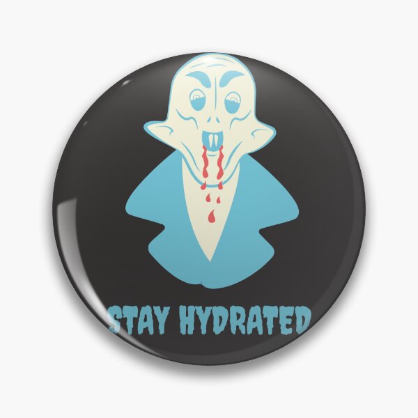 Item preview, Funny Nosferatu Stay Hydrated Gothic Illustration Blue Edition designed and sold by beboplab.