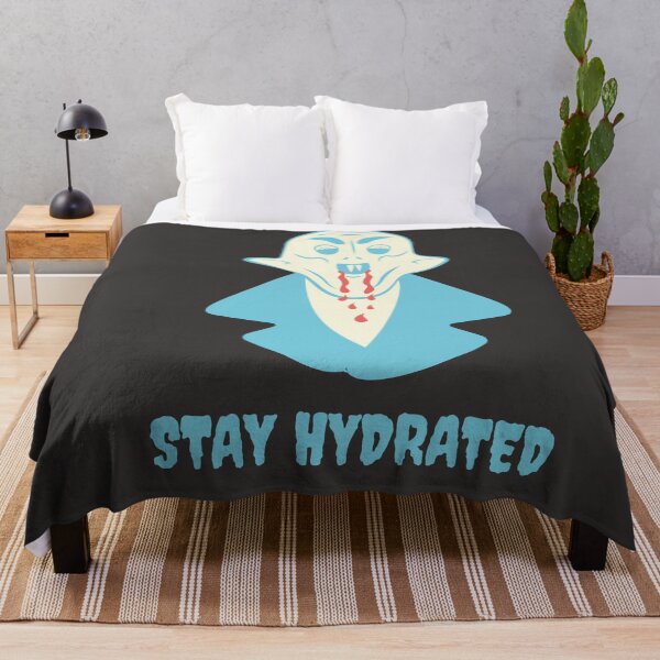 Item preview, Funny Nosferatu Stay Hydrated Gothic Illustration Blue Edition designed and sold by beboplab.