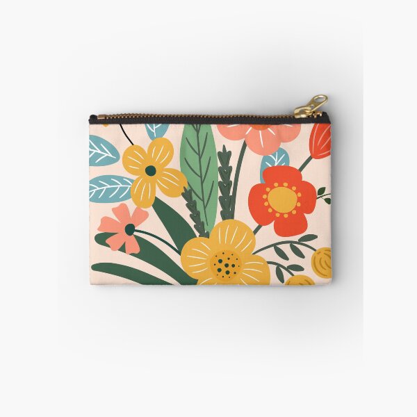 Item preview, Abstract Colorful Flowers in Blue Striped Vase Boho designed and sold by FaizArtShop.