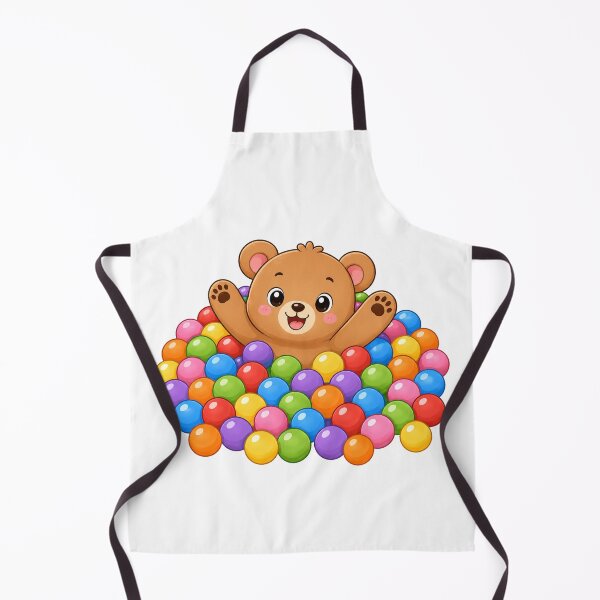 Item preview, Cute Bear Playing in Ball Pit Kawaii Cartoon Playtime Design designed and sold by Seculinator.