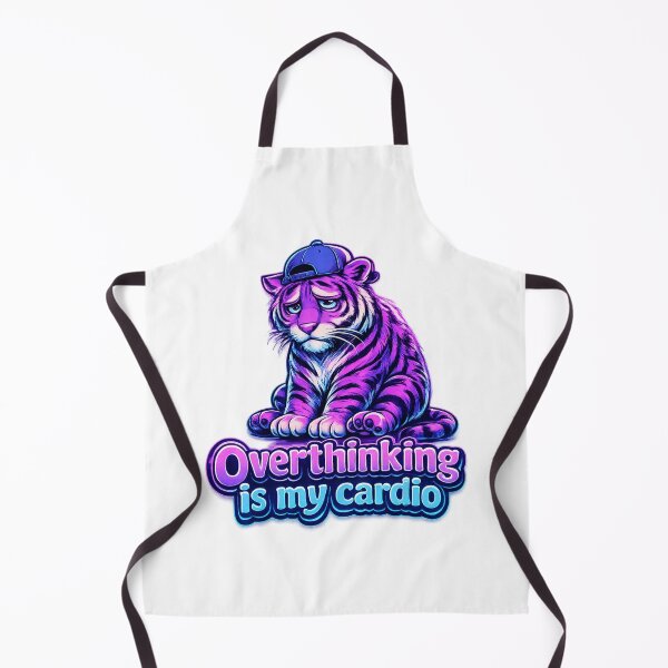 Item preview, Overthinking Is My Cardio Funny Sarcastic Tiger Meme designed and sold by Orivana.