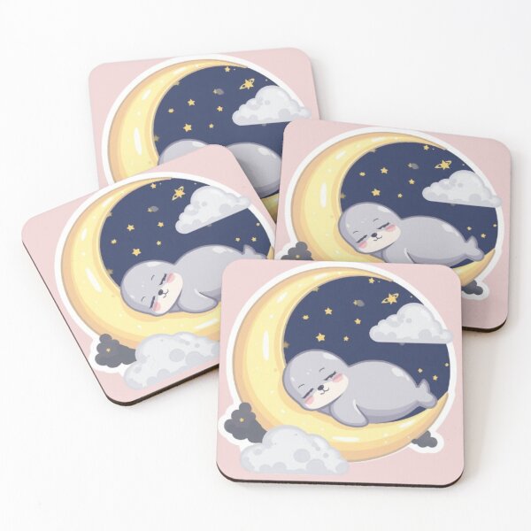 Item preview, Dreamy Sleepy Seal Sticker | Adorable Celestial Seal Art designed and sold by Stylestickers55.