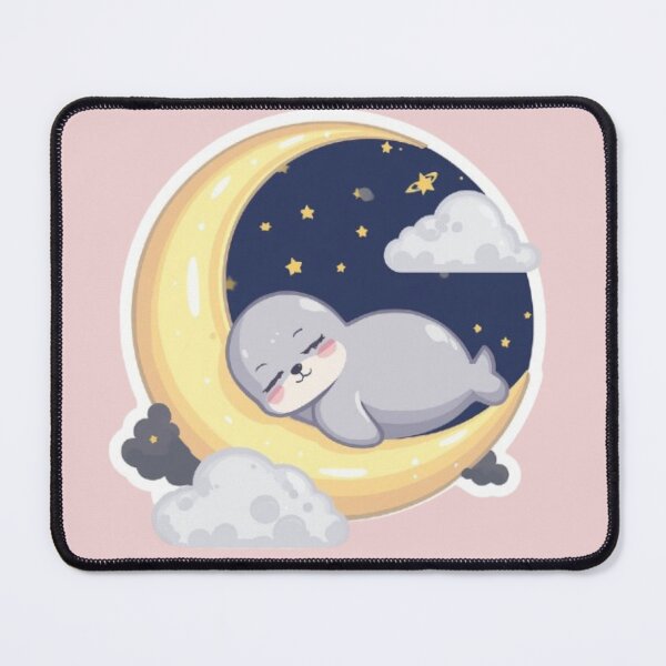 Item preview, Dreamy Sleepy Seal Sticker | Adorable Celestial Seal Art designed and sold by Stylestickers55.