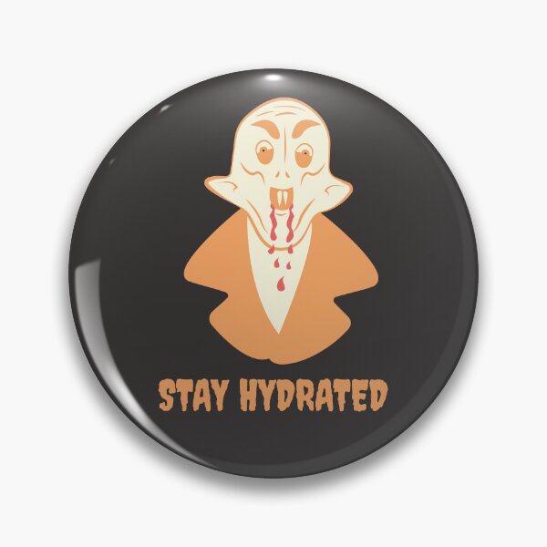 Item preview, Funny Nosferatu Stay Hydrated Gothic Illustration Orange Edition designed and sold by beboplab.