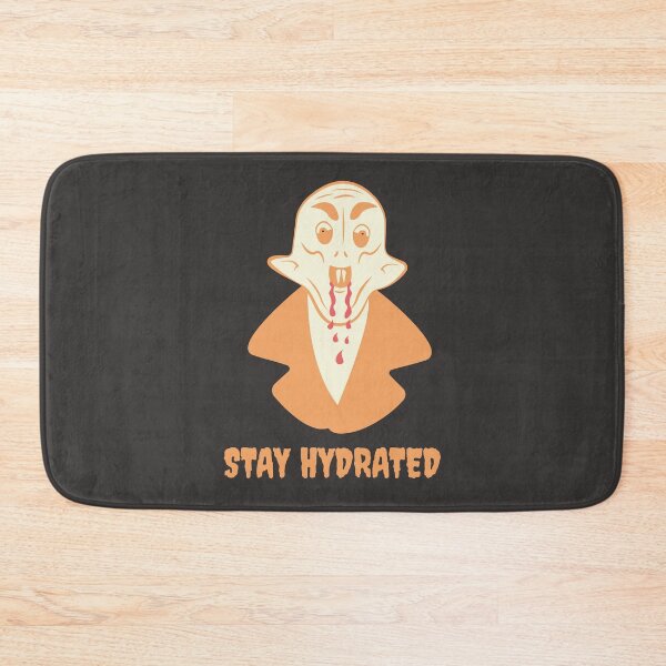 Item preview, Funny Nosferatu Stay Hydrated Gothic Illustration Orange Edition designed and sold by beboplab.