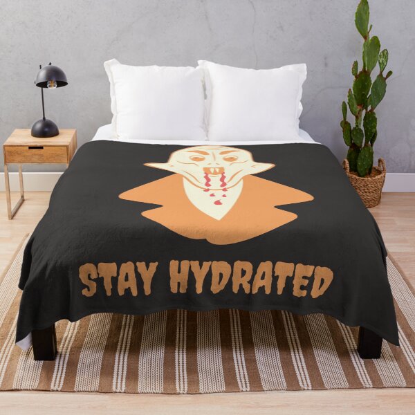 Item preview, Funny Nosferatu Stay Hydrated Gothic Illustration Orange Edition designed and sold by beboplab.