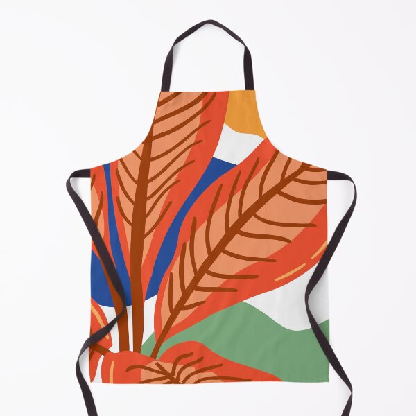 Item preview, Abstract Orange Leaves Boho Botanical Illustration designed and sold by FaizArtShop.
