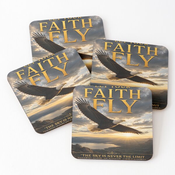 Item preview, Let Your Faith Fly | Christian Eagle Inspirational Artwork designed and sold by Faith & Grace design .
