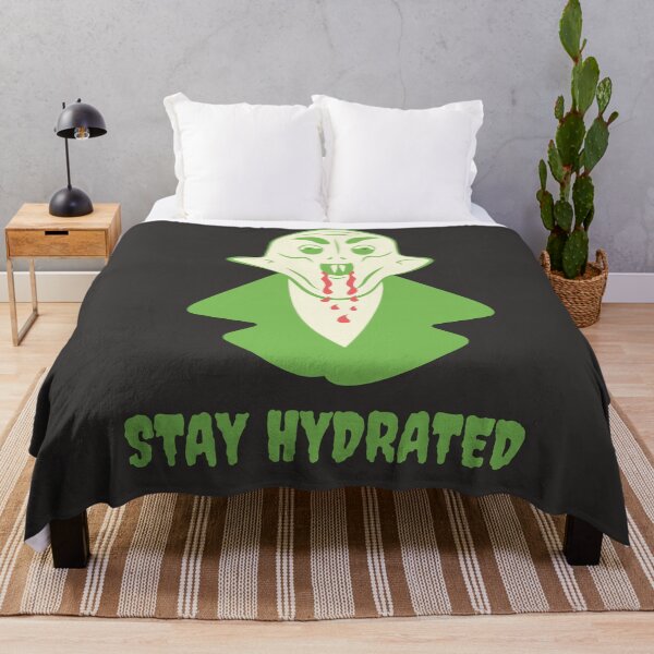 Item preview, Funny Nosferatu Stay Hydrated Gothic Illustration Green Edition designed and sold by beboplab.