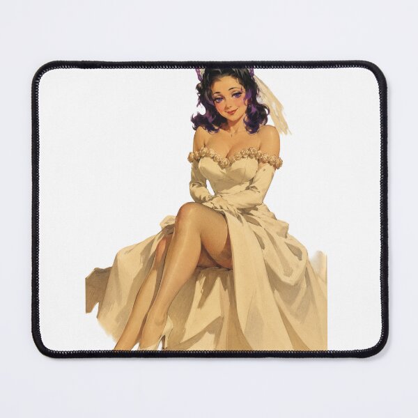 Item preview, Butterfly Bride Pin-Up Cosplay | Vintage Anime Wedding Illustration designed and sold by Cosplayvintage.