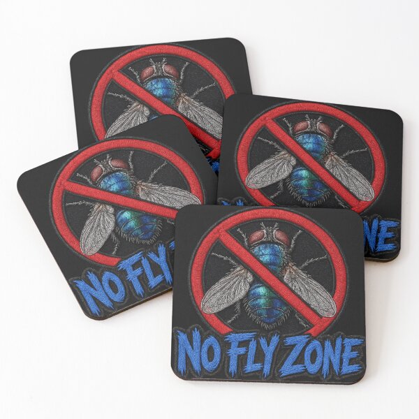 Item preview, No Fly Zone Embroidered Bluebottle Fly Patch | Funny Insect Prohibited Sign Sticker designed and sold by Emoji Emblems.