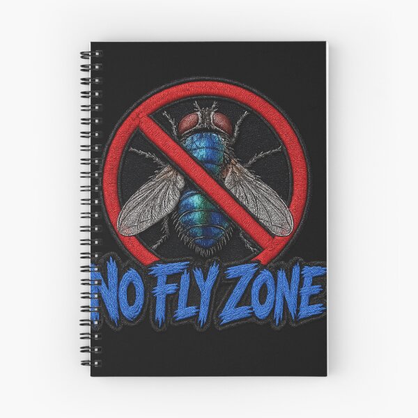 Item preview, No Fly Zone Embroidered Bluebottle Fly Patch | Funny Insect Prohibited Sign Sticker designed and sold by Emoji Emblems.