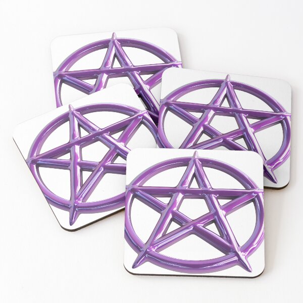 Aperçu de l'œuvre Shiny Purple Pentagram Symbol 3D créée et vendue par Lilith.3x313 Vault.