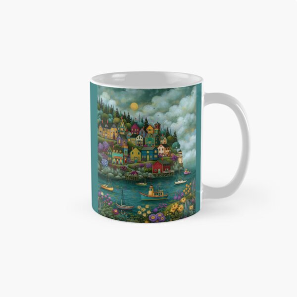 Item preview, Vibrant and Busy Coastal Village designed and sold by Blue Horse Photo Magic.
