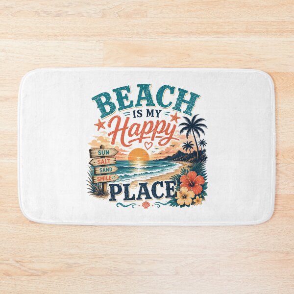 Item preview, Beach Is My Happy Place Retro Summer Beach Design designed and sold by AMICO77.