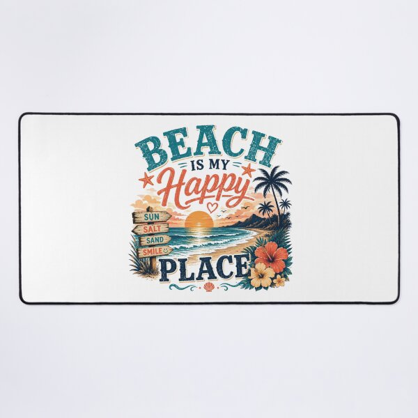 Item preview, Beach Is My Happy Place Retro Summer Beach Design designed and sold by AMICO77.