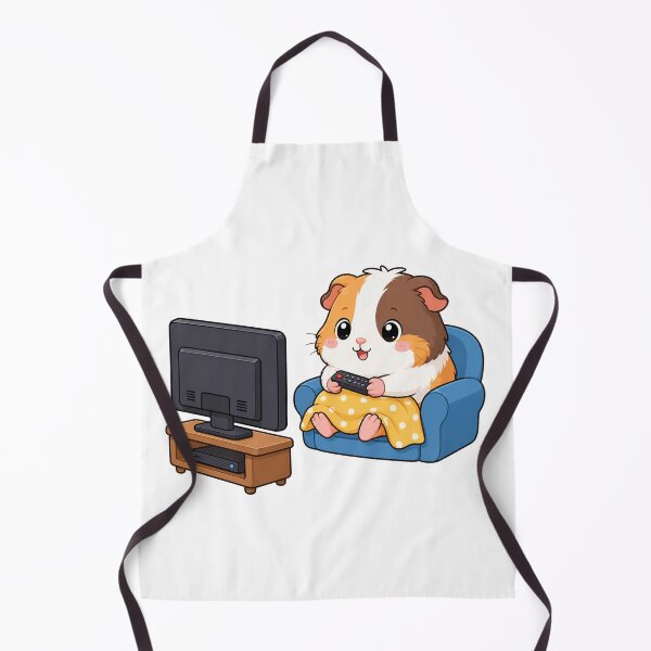 Item preview, Cute Guinea Pig Watching TV Kawaii Cartoon Cozy Night Design designed and sold by Seculinator.