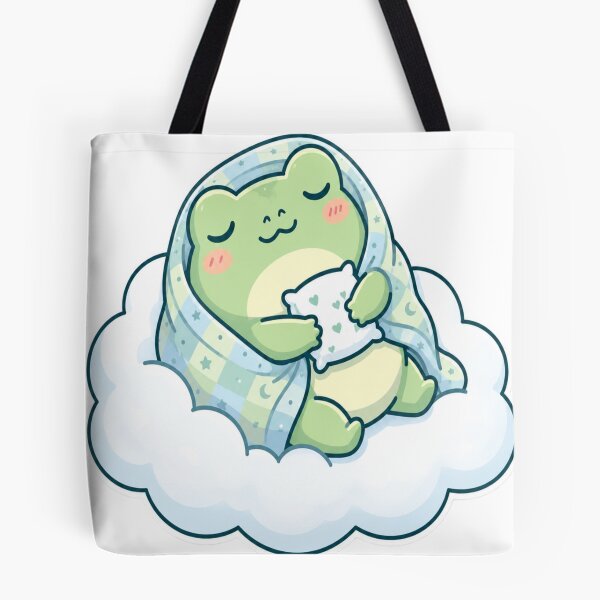 Item preview, ? Cozy Sleepy Frog on Cloud Sticker designed and sold by AdityaShop18.